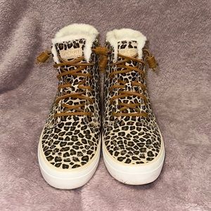 Sperry leopard high tops